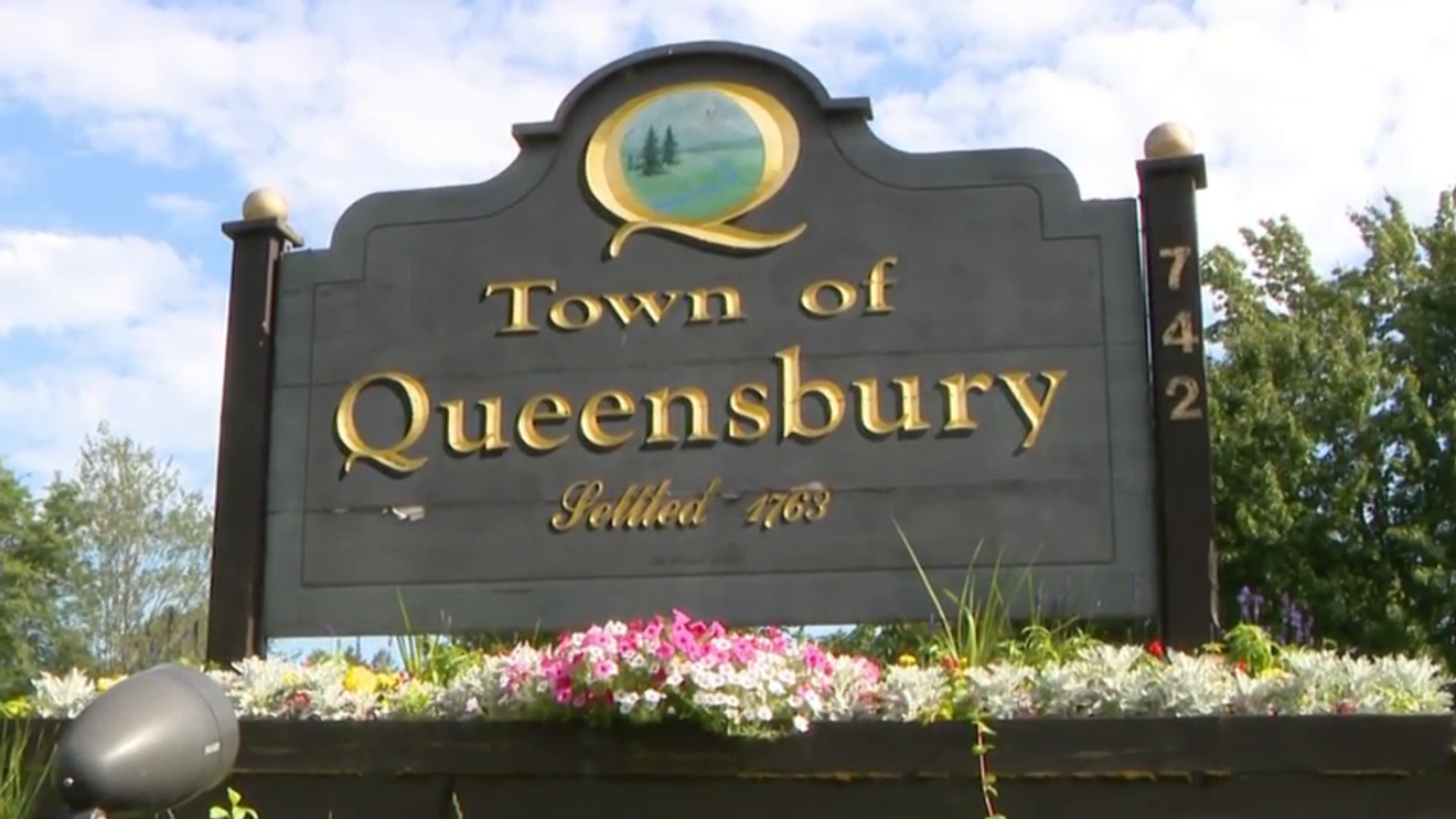 The Town of Queensbury welcome sign, settled 1763